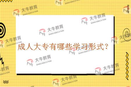 成人大专有哪些学习形式？