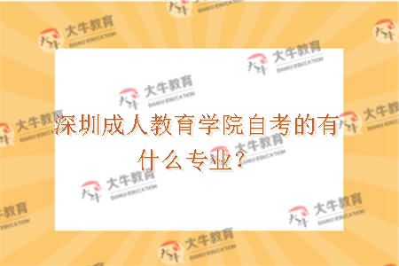 成人教育学院自考的有什么专业？