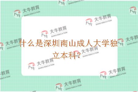 成人大学独立本科