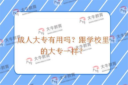 成人大专有用吗