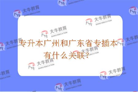 专升本广州和广东省专插本关联