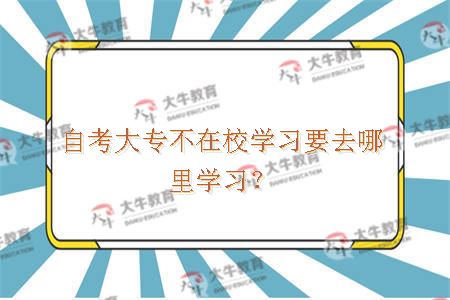 自考大专不在校学习要去哪里学习？