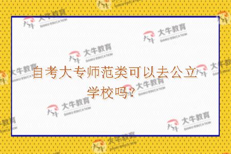 自考大专师范类可以去公立学校吗？