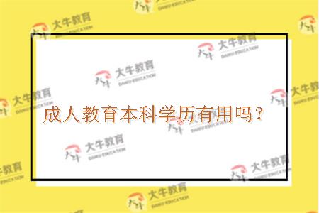 成人教育本科学历有用吗？