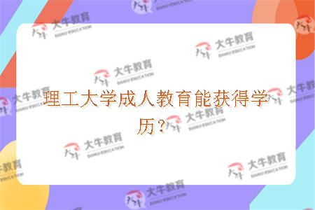 理工大学成人教育能获得学历？