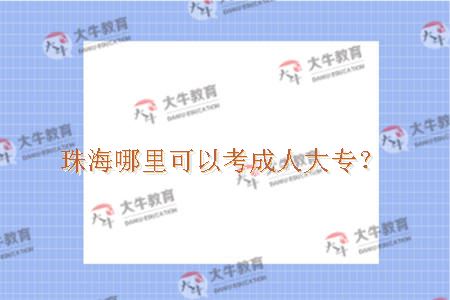 珠海哪里可以考成人大专？