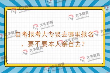自考报考大专要去哪里报名，要不要本人亲自去？