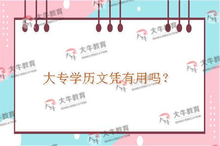 大专学历文凭有用吗？