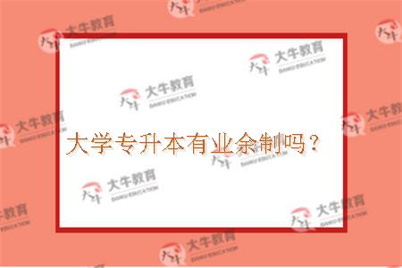 大学专升本有业余制吗？