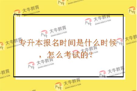 专升本报名时间是什么时候，怎么考试的？
