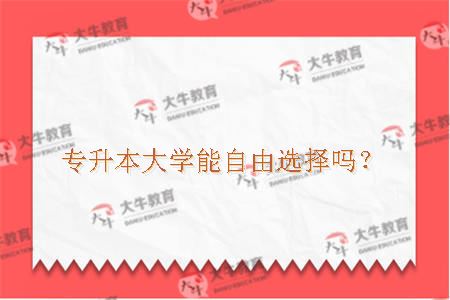 专升本大学能自由选择吗？