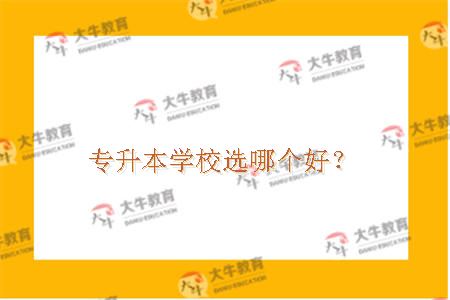 专升本学校选哪个好？