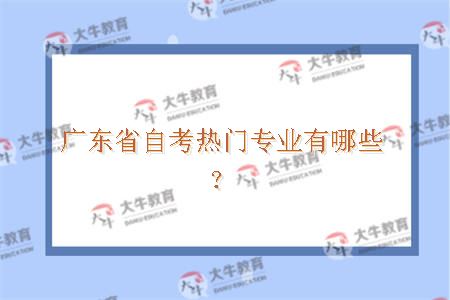 广东省自考热门专业有哪些