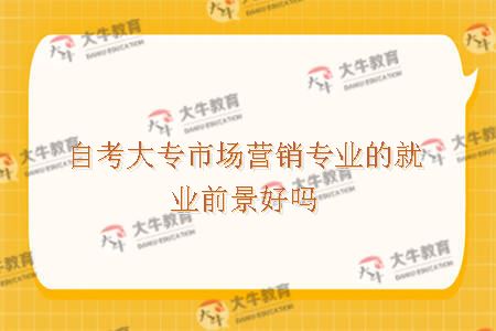 自考大专市场营销专业的就业前景好吗