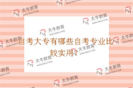 自考大专有哪些自考专业比较实用？