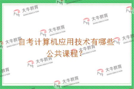 自考计算机应用技术有哪些公共课程？