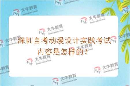 深圳自考动漫设计实践考试内容是怎样的？