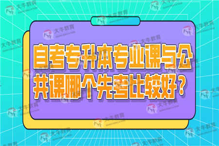 自考专升本专业课与公共课哪个先考比较好？