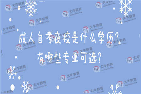 成人自考夜校是什么学历？有哪些专业可选？