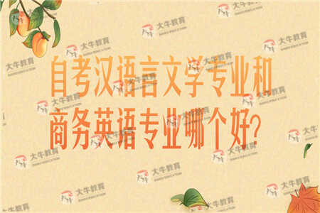自考汉语言文学专业和商务英语专业哪个好？