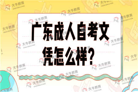 广东成人自考文凭怎么样？