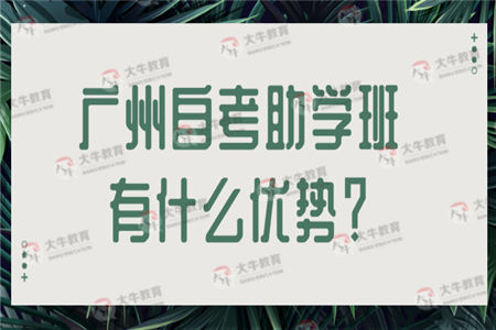 广州自考助学班有什么优势？
