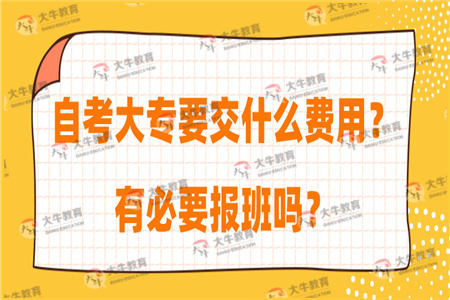 自考大专要交什么费用？有必要报班吗？