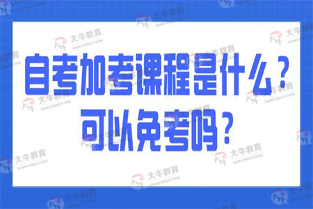 自考加考课程是什么？可以免考吗？