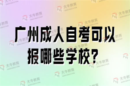 广州成人自考可以报哪些学校？