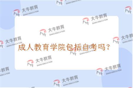 成人教育学院包括自考吗？