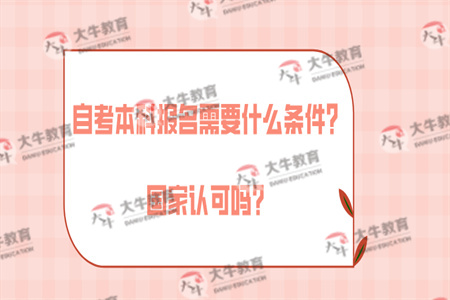 自考本科报名需要什么条件？国家认可吗？