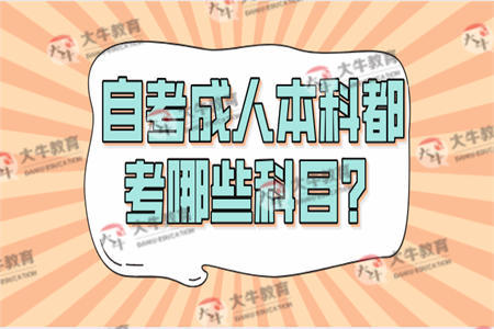 自考成人本科都考哪些科目？